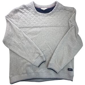 Ben Sherman Quilted Chest Sweatshirt Gray XL Pullover Minimalist Gorpcore